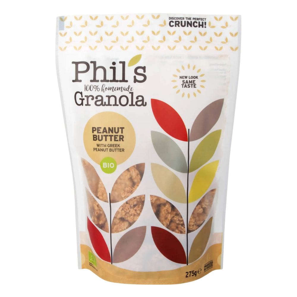 peanutbutter_new Granola Peanut Butter με Πρωτεΐνη Χωρίς Ζάχαρη 275gr - Phil's Granola - Image 1
