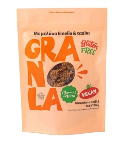 GRANOLA ME MELASA EMELIA KAI TAHINI