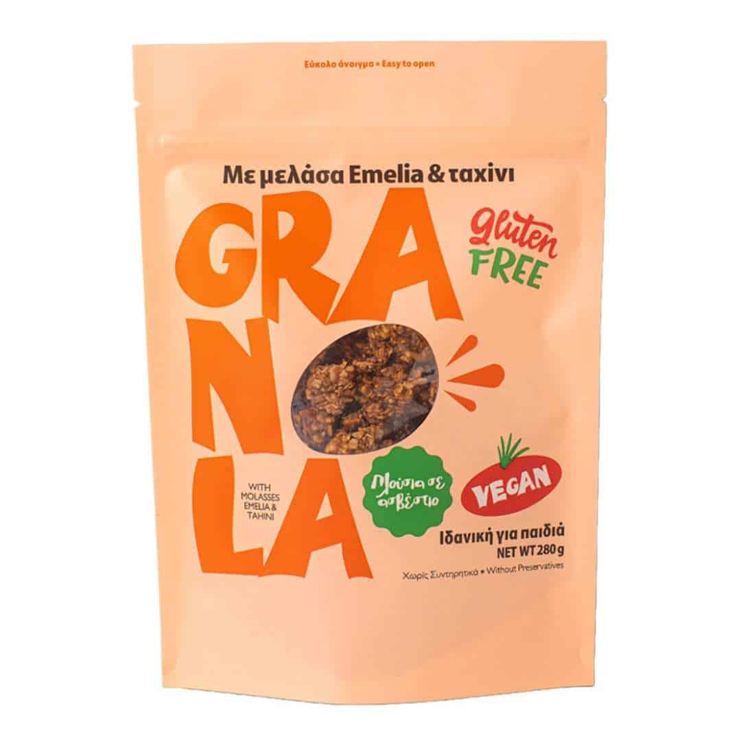 GRANOLA ME MELASA EMELIA KAI TAHINI