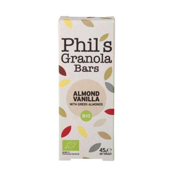 Βιολογική Μπάρα Granola Almond Vanilla 45gr - Phil's Granola